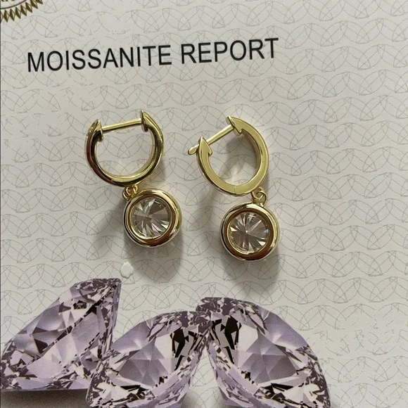 Moissanite Earrings - Picture 4 of 4